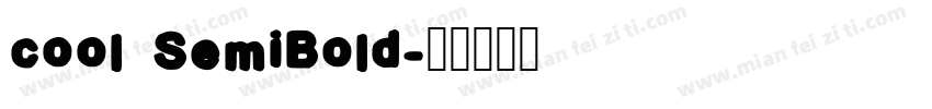 cool SemiBold字体转换